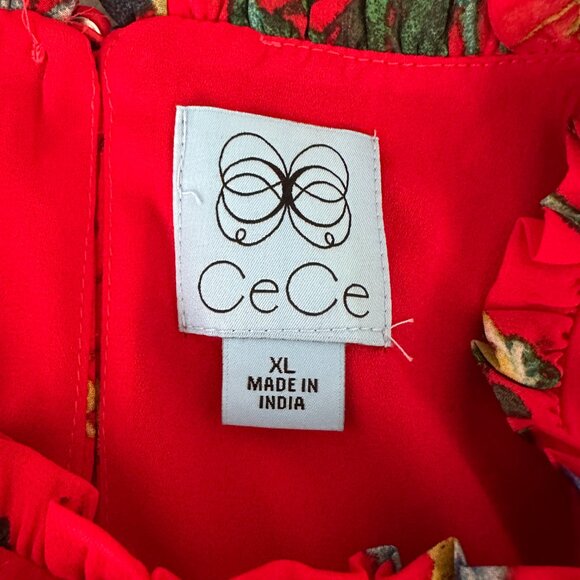 CeCe Chiffon Smocked Midi Dress - Size XL - Picture 5 of 9